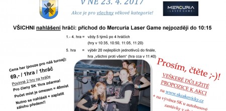Pozvánka SK na 3. ročník lasergame